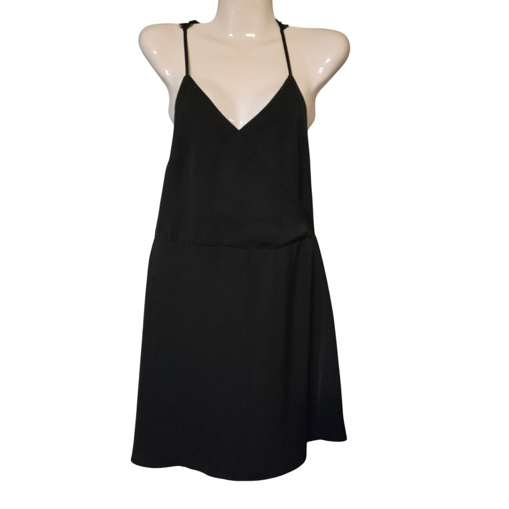 Abercrombie & Fitch Black Mini Dress Lace Back Sexy Witchy‎ Whimsigoth Y2k Sz 2